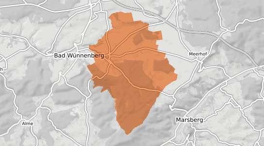 Mietspiegelkarte Bad W&uuml;nnenberg F&uuml;rstenberg